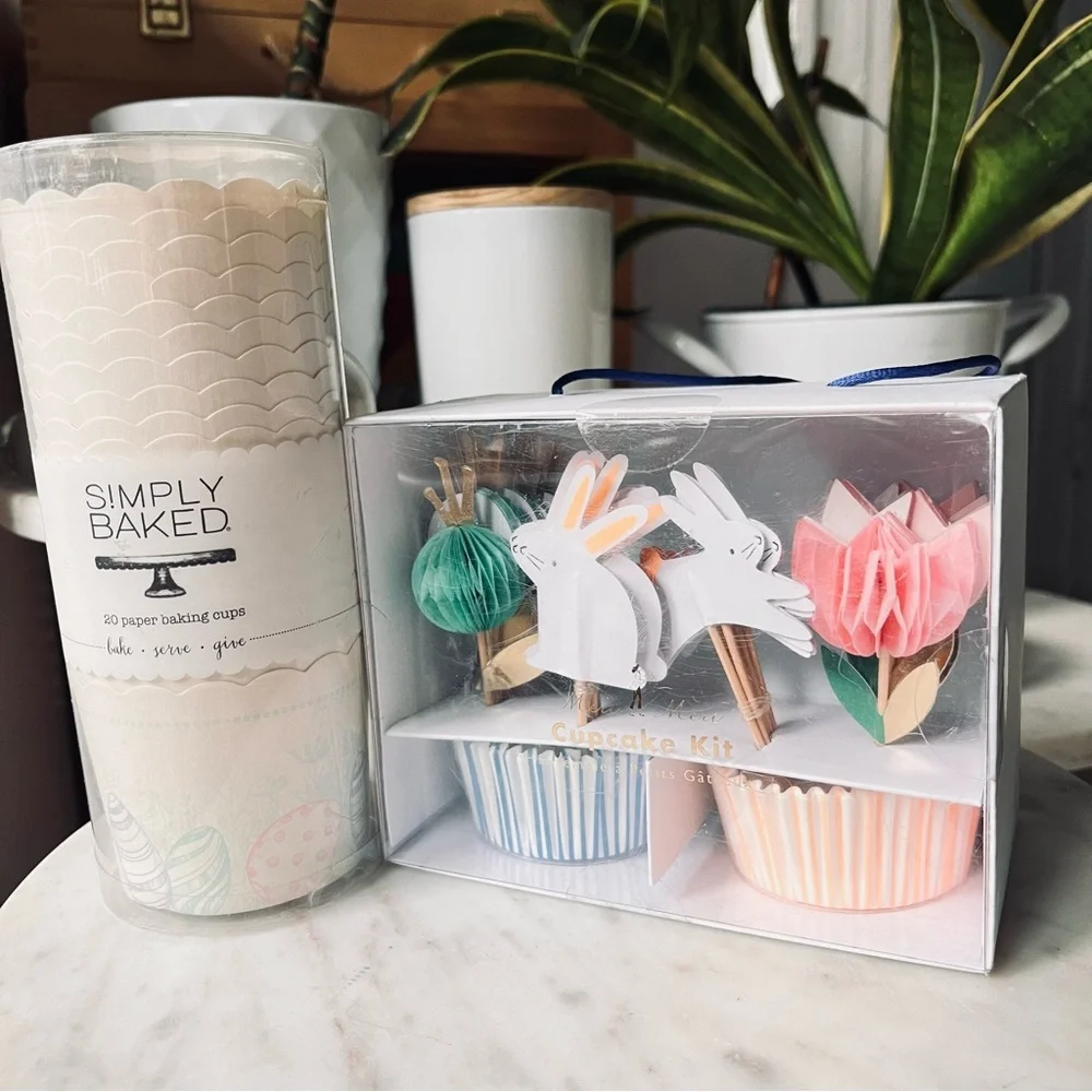 Meri Meri & Simply Baked Easter Cupcake Kit with Baking Cups Made in England NIB